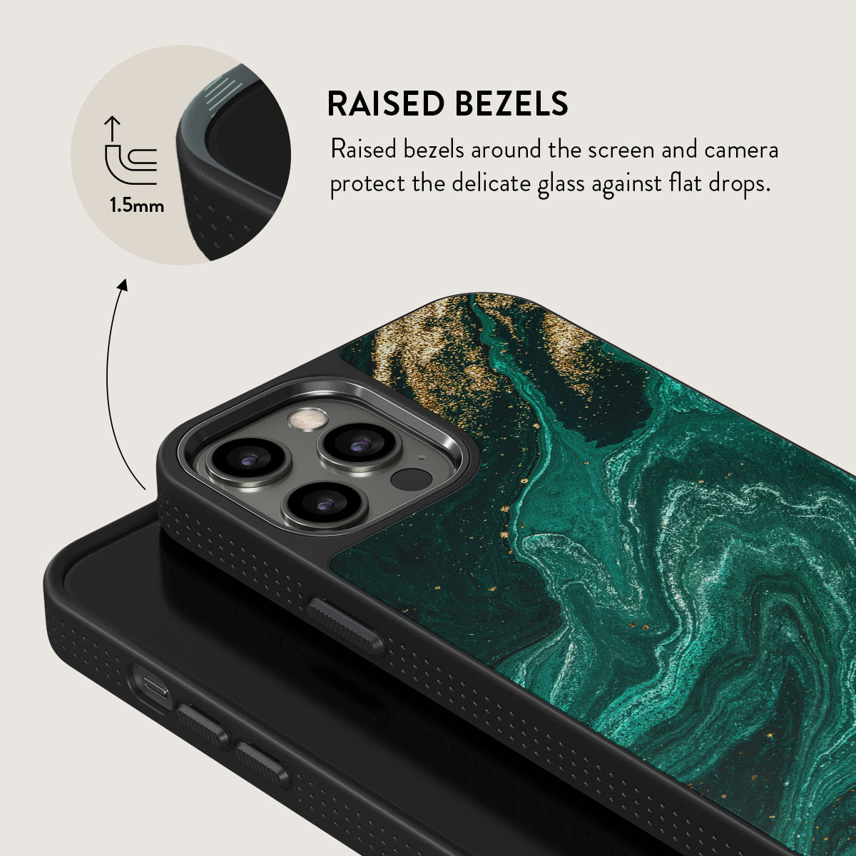 Emerald Pool - Elegant iPhone 12 Pro Max Case
