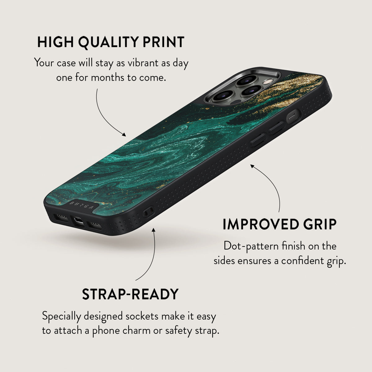 Emerald Pool - Elegant iPhone 12 Pro Max Case
