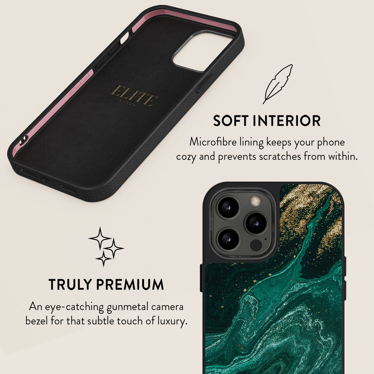 Emerald Pool - Elegant iPhone 12 Pro Max Case