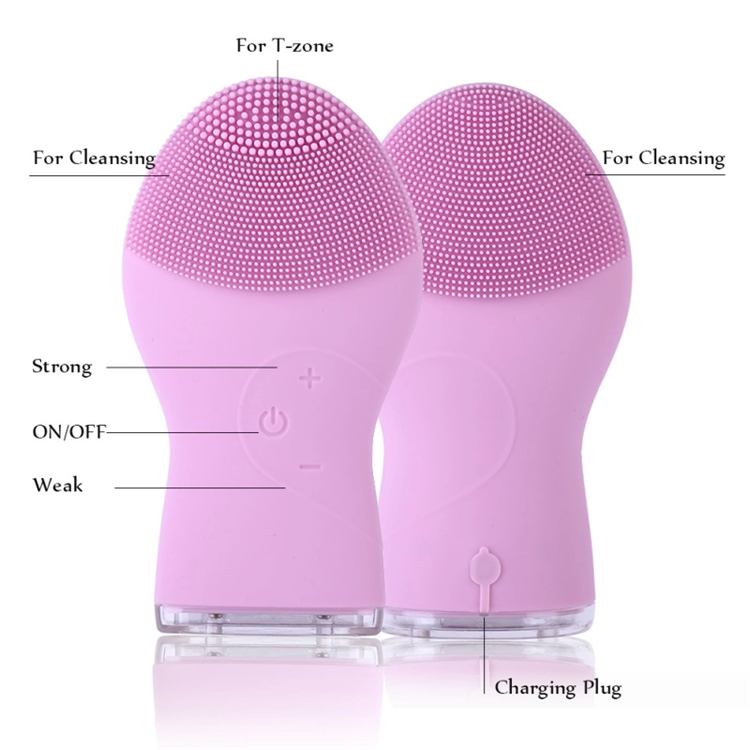 Portable Wireless Waterproof Sonic Face Massage Brush Electric Blackhead Removing Silicone Facial Cleansing Brush