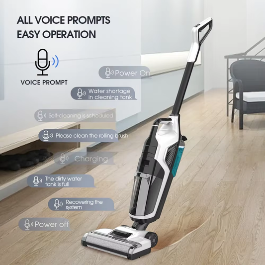 Cordless Smart Outdoor Household Floor Scrubber HEPA Filter Brushless Motor Automatic Push-type Vacuuming Mopping Wet/Dry