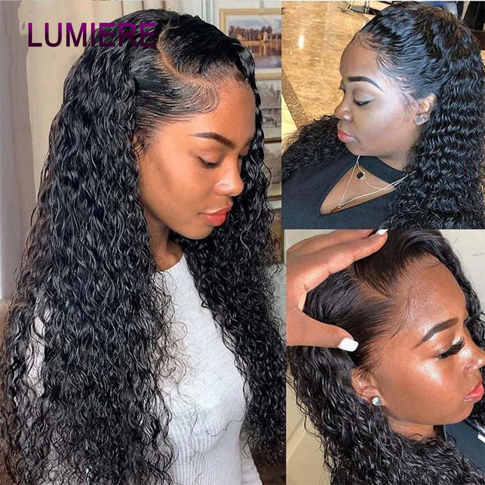 Water Wave Bundle With Closure Wet and Wavy Curly 100% Virgin Raw Jerry Curly Human Hair Bundle With Frontal Hair Extension 18A