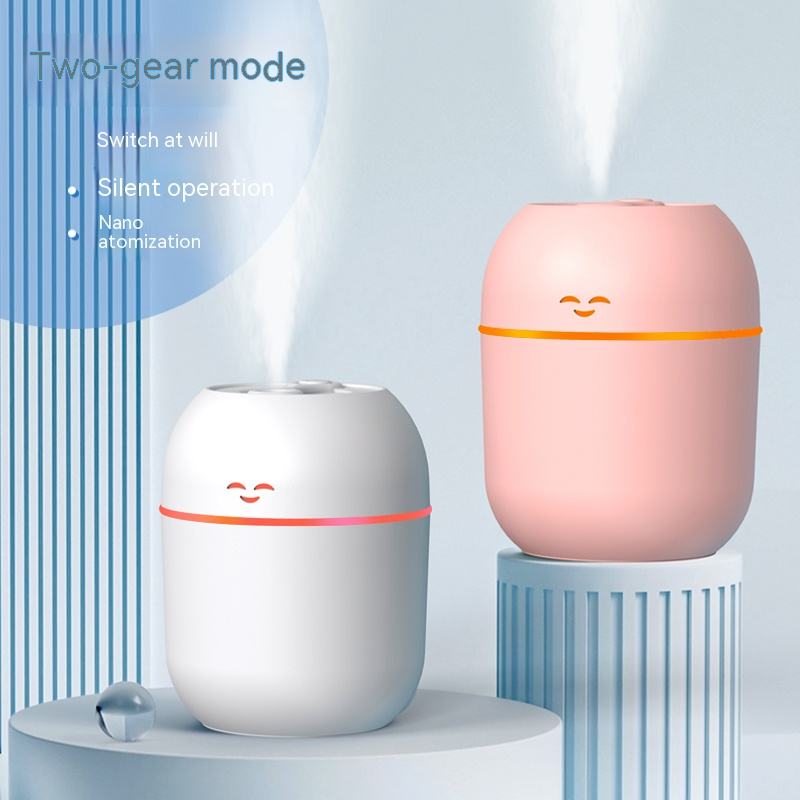 Smile Portable air Humidifier Small Humidifier Household Ultrasonic Sprayer Colorful Light for Home Use to Help Sleep YS