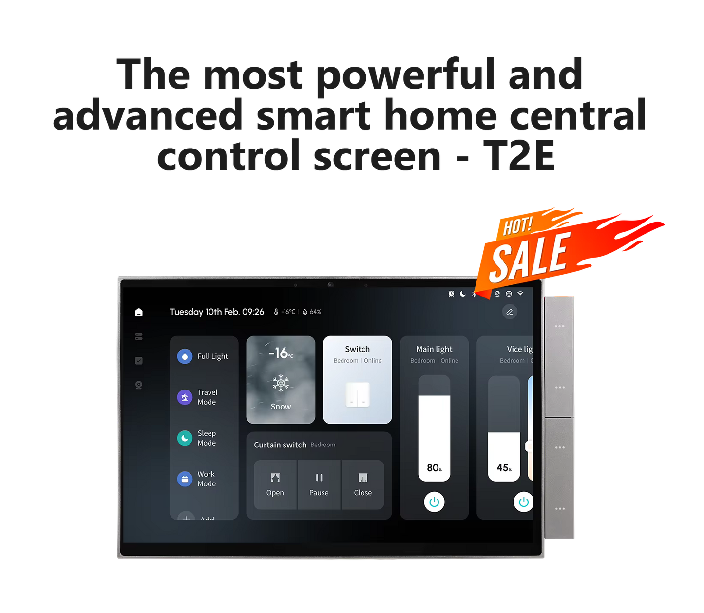 Golden Security 10.1" Multi-functional Smart Home Touch Screen Control Panel Zigbee Gateway Smart Home Kit Built in Alexa Voice