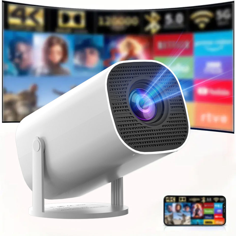 HY300Pro Portable Projector with WiFi Mini Smart Home Theater Cinema LCD Display 4k 1080P Video Projecteur Android Proyector