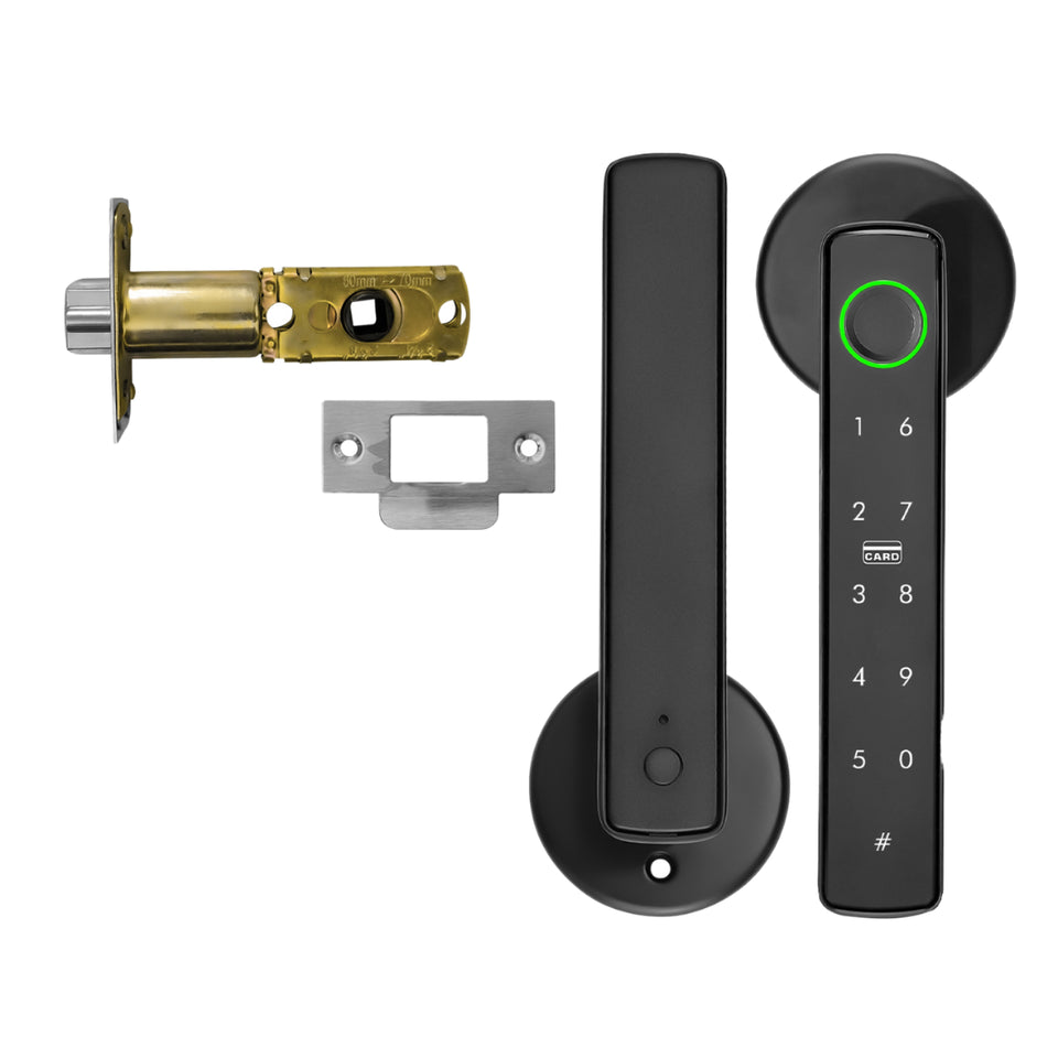 Five Unlocking Fingerprint Unlock Lock Tools Security Key Cutting Machine Plate TUYA APP Unlocking Door Smart Handle Lock Indoor