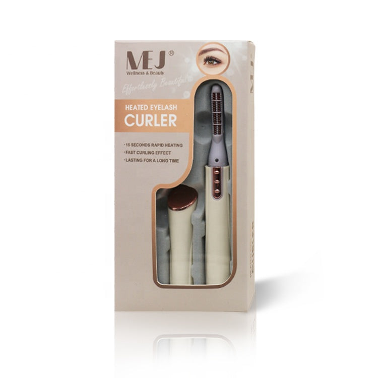 MEJ Mini Portable Electric Makeup Sets Tools Plastic Heated Eyelash Curler Lasting for a Long Time