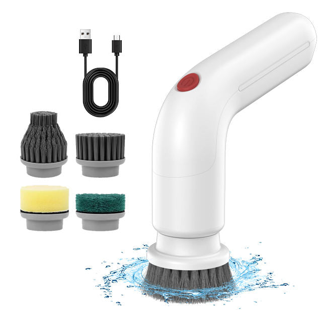 USB Cordless Eco-Friendly PVC Anti-Dust Electric Cleaning Brush Spin Scrubber Rotating 2000mAh Battery Computer Use Household