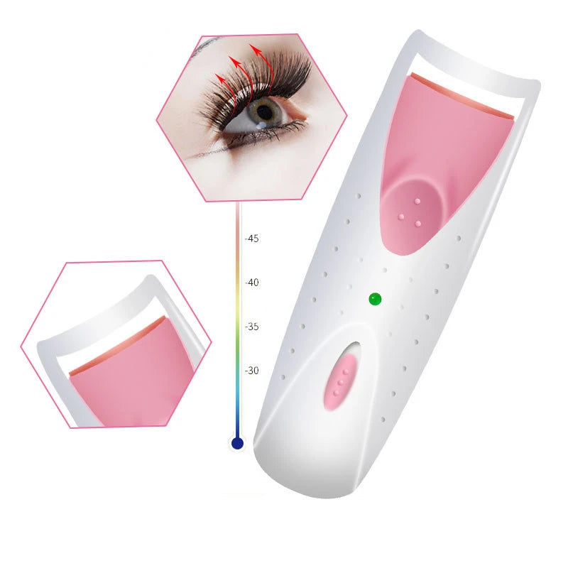 New Women's Electric Heated Automatic Eyelash Curler with Long Lasting Perm Clip