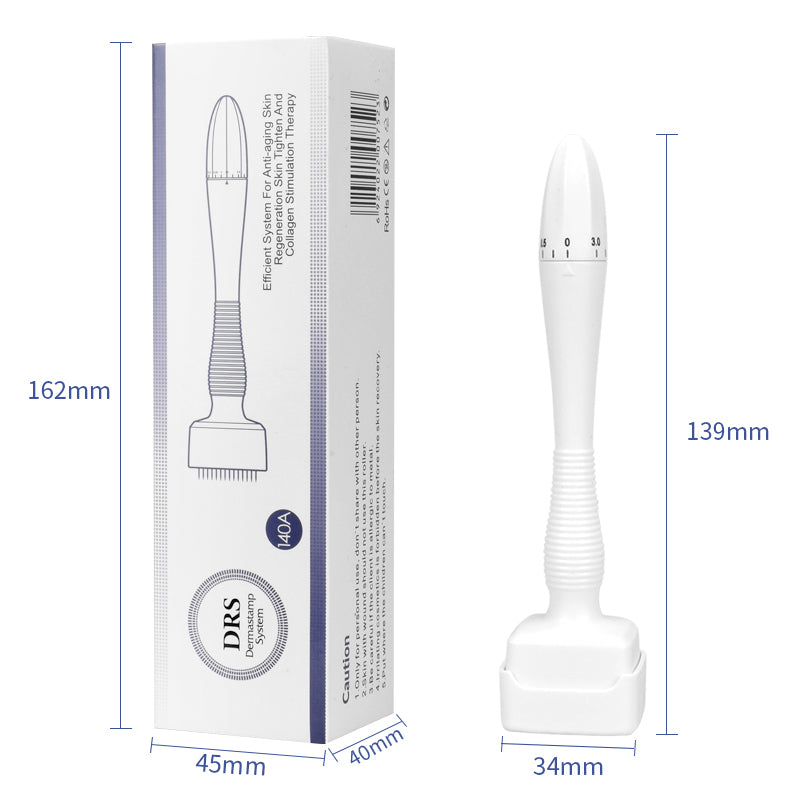 High Quality DRS140A Micro Derma Roller Adjustable Titanium Microneedle Stamp for Face Hair Beard Care Home Use Micromassage