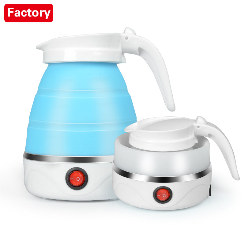 Travel Foldable Portable Hotel Water Bottle Quick Boiling Water Grade Automatic Power Off Silicone Electric Kettle