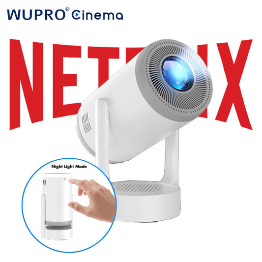 Ambient Night Light Design Wupro P2 Mini Portable Projector 200 ANSI Lumens 1080p Home Theater 1+8GB Smart Android LCD Projector