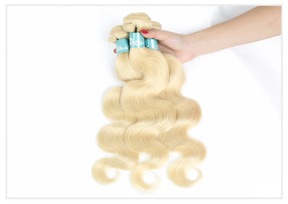 Monstar 1/3/4 613 Blonde Hair Extension Brazilian Hair Weave Bundles Body Wave Remy Human Hair Long 26 28 30 32 34 36 38 40 Inch