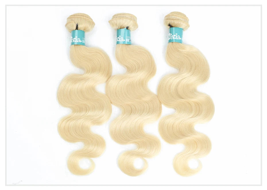 Monstar 1/3/4 613 Blonde Hair Extension Brazilian Hair Weave Bundles Body Wave Remy Human Hair Long 26 28 30 32 34 36 38 40 Inch