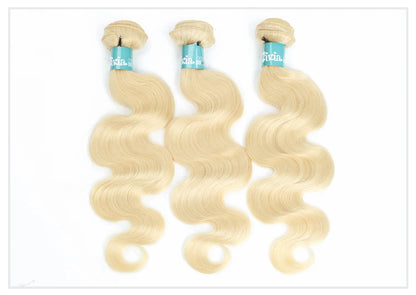 Monstar 1/3/4 613 Blonde Hair Extension Brazilian Hair Weave Bundles Body Wave Remy Human Hair Long 26 28 30 32 34 36 38 40 Inch
