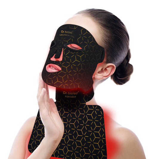 8 Colors LED Facial Mask for Face Neck Handheld Silicone Material Red Light Therapy Mask for Acne Treatment Skin Rejuvenation