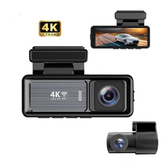 4K 3.2 Inch Dual Lens Front and Rear MINI Car Black Box Car Video Dvr Dash Cam With Wifi GPS FHD Night Vision Auto Electronic
