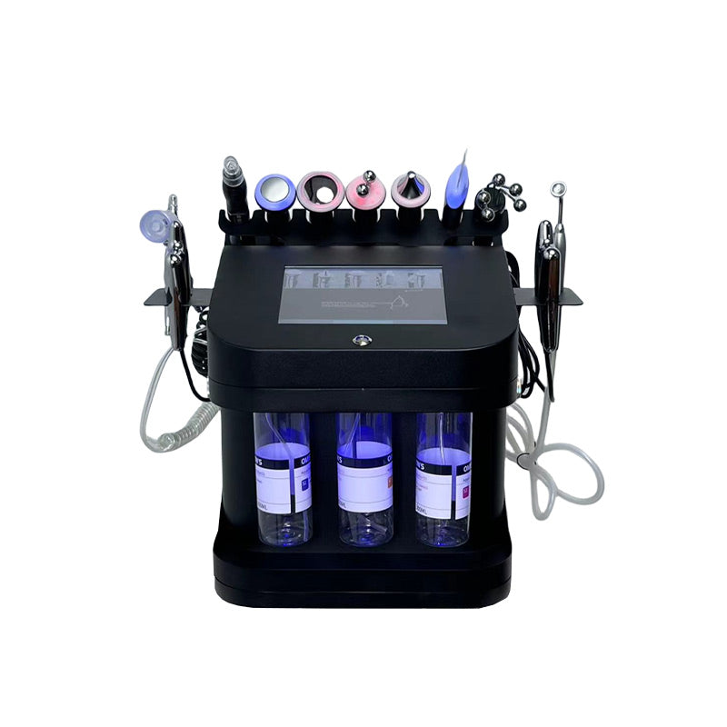 Lufenbeauty Hot Selling 10 in 1 Small Bubble H2o2 Dermabrasion Vacuum Blackhead Remover Oxygen Facial Skin Deep Clean Machine