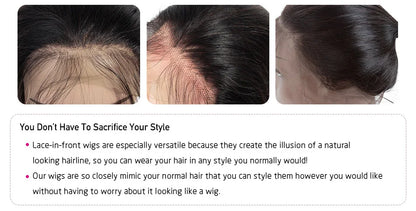 Cynosure 13X4/13X6 HD Transparent Lace Front Human Hair Wigs for Women Pre Plucked Remy Brazilian Straight Lace Frontal Wig