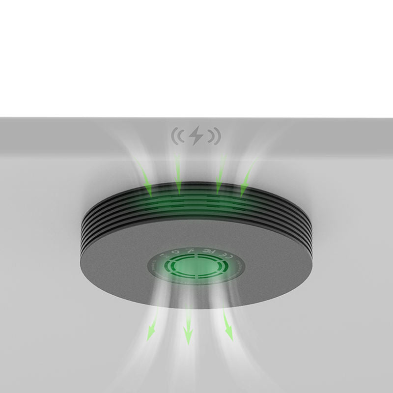 Wireless Charger with Magnetic Charging and OTP Protection 12-30mm Long Distance Installation Without Drill Hole for Desks