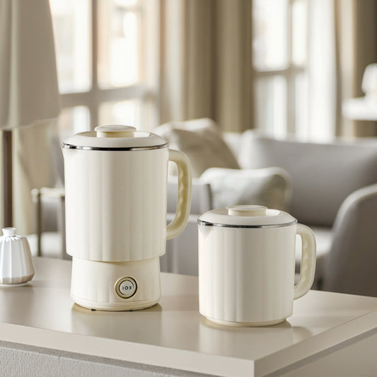 Travel Kettle Electric 0.8L Travelling 110/220 Water Tea Coffee Small Fold Outdoor Foldable Portable Travel Electric Kettle