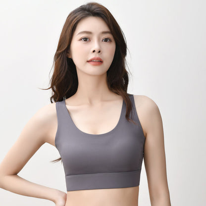High Quality Women's Sports Bra Shockproof Cross Back Buckle Yoga Running Fix Cup Breathable High for Impact Fitness Workout Top