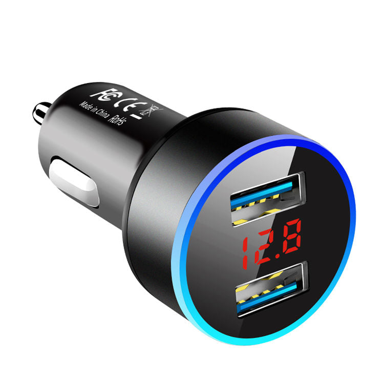 Best Selling Portable Car Fast Car Charger Dual Port 4.8a Led Display Car Universal Charging Adapter