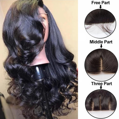 Younsolo Human Hair Loose Wave Bundles With Closure Brazilian Human Hair 3/4 Bundles With Lace Closure Loose wave Hair Extension