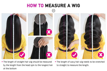 Cynosure 13X4/13X6 HD Transparent Lace Front Human Hair Wigs for Women Pre Plucked Remy Brazilian Straight Lace Frontal Wig
