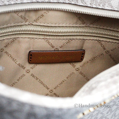 Michael Kors Signature Jet Set Vanilla Messenger Crossbody Bag