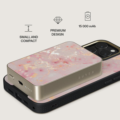 Golden Coral - Pink Magnetic Power Bank