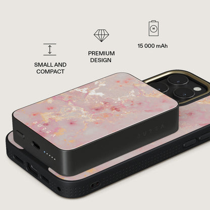 Golden Coral - Pink Magnetic Power Bank