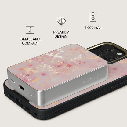 Golden Coral - Pink Magnetic Power Bank