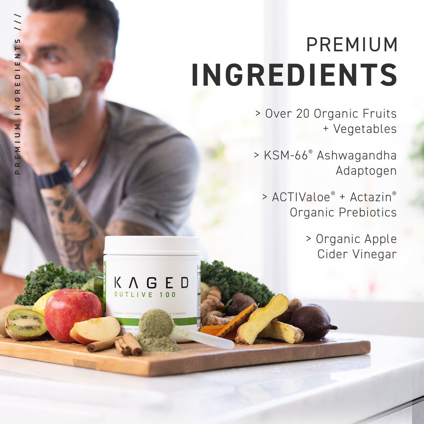 Kaged Outlive 100™ Organic Superfood Greens