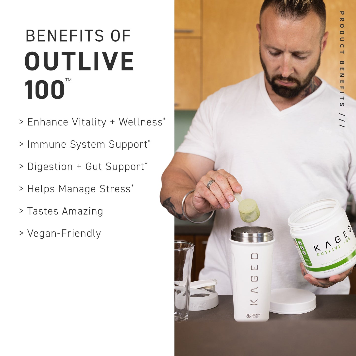 Kaged Outlive 100™ Organic Superfood Greens