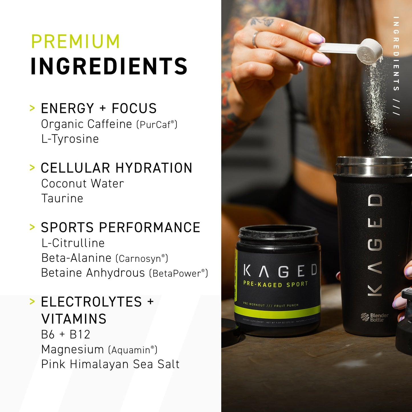 Kaged Pre-Kaged Sport Pre-Workout Formula