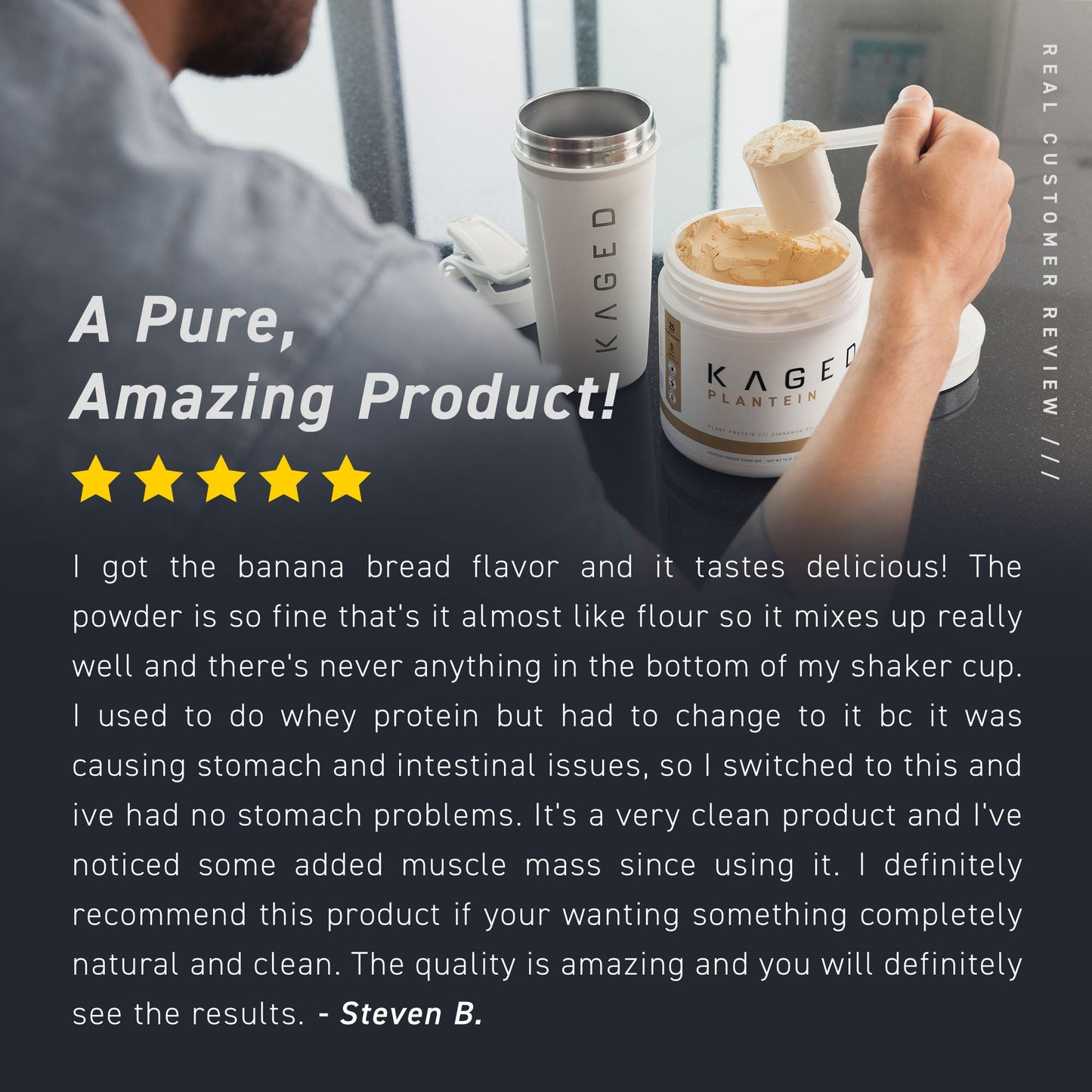 Kaged Plantein Protein Powder