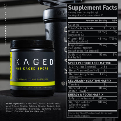 Kaged Pre-Kaged Sport Pre-Workout Formula