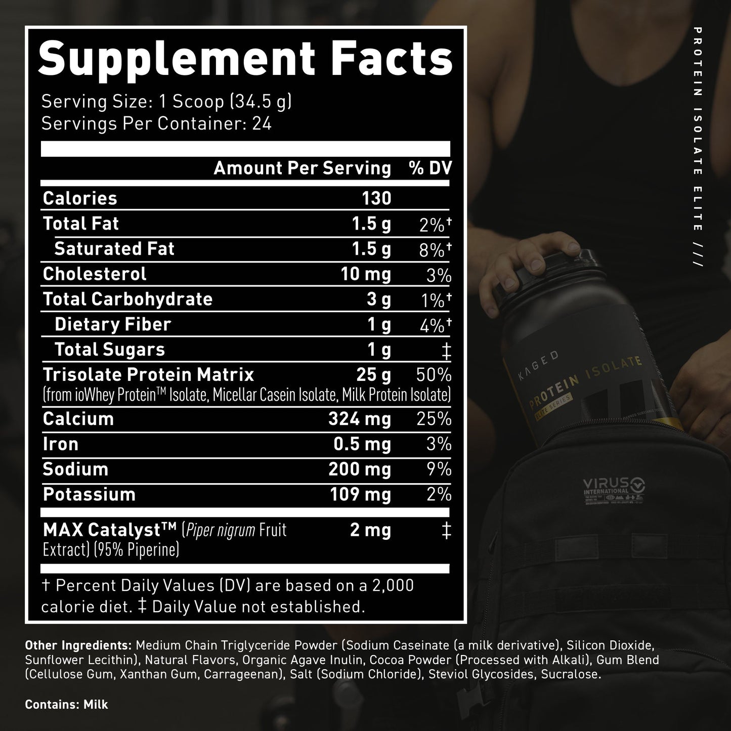Kaged Protein Isolate Elite Time-Release Protein Powder