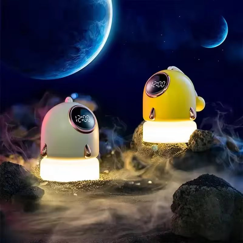 New Table Alarm Clock White Noise Sound Machine for Sleep Bluetooth Speaker Rocket Launch Model Flashing Night Light OEM ODM