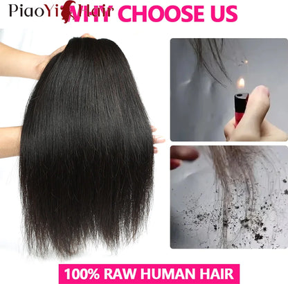 12A Straight Human Hair Bundles 100% Raw Human Hair Bundles 20 22 24Inch Unprocessed Virgin Human Hair Extension Top Quality