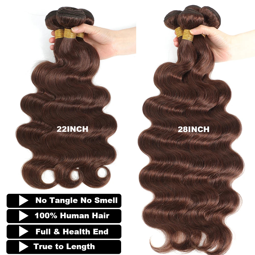 Unprocessed Brazilian Body Wave Human Hair Bundles HD Frontal/Closure Invisible Melt Skin Lace 4x4 13x4 100% Raw Remy Hair Weave