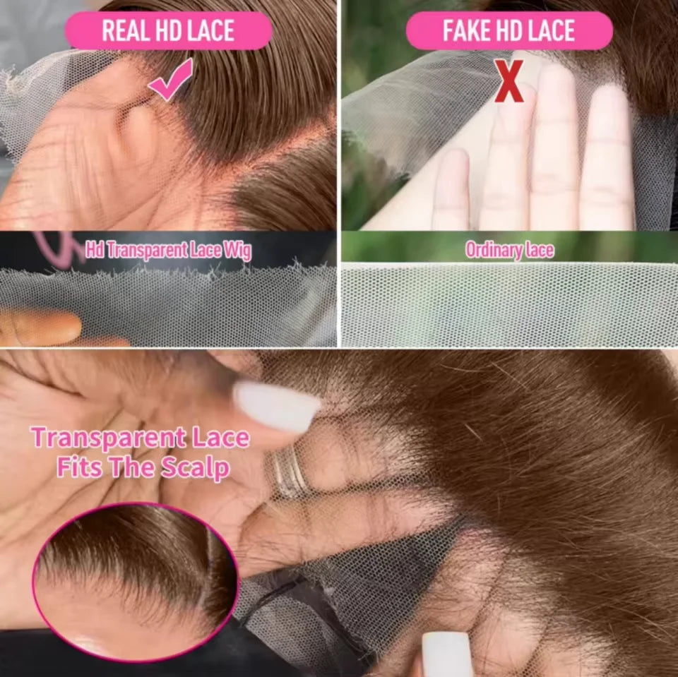 Straight Bob Wig Human Hair Color #4 Chocolate Brown HD Lace Front Wig 13x4 Lace Front Wigs Human Hair Pre Plucked 200% Density