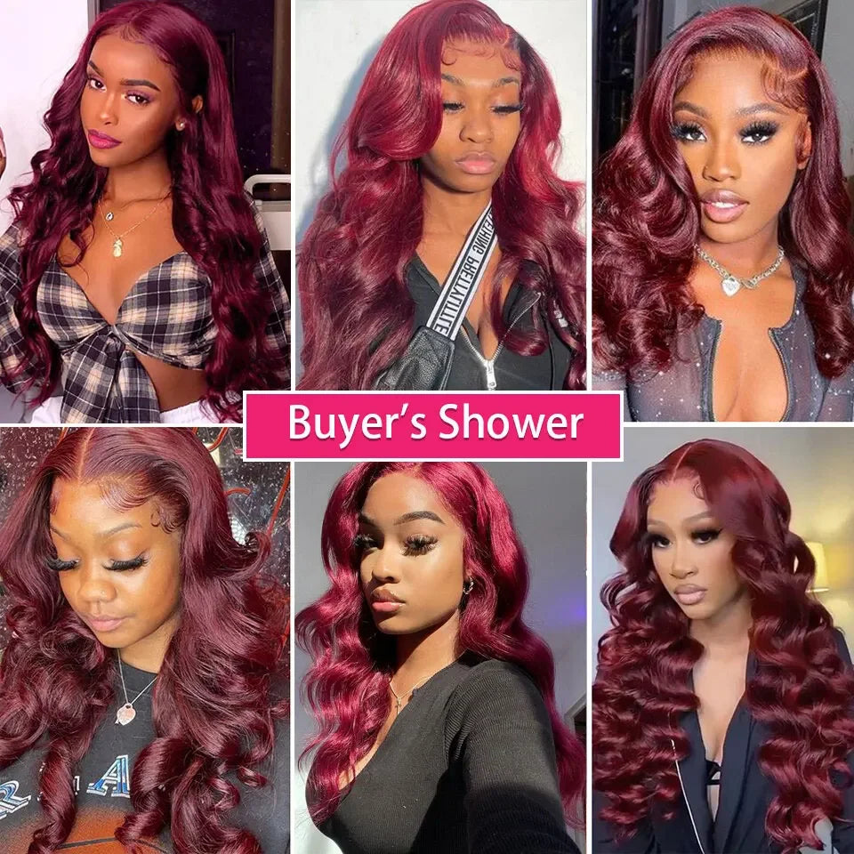 99j Burgundy Body Wave Bundles Human Hair Colored Wine Red 3 4 Bundles Unprocessed Raw Real Human Hair Extensions Bundles Deals