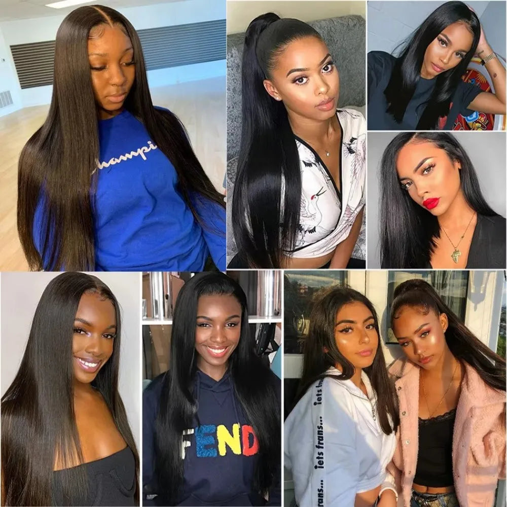 8-30 Inch Straight Human Hair Bundles 12A 100% Human Hair Extensions Natural Black Brazilian Hair Weave Bundles 1/3/4pcs Bundles