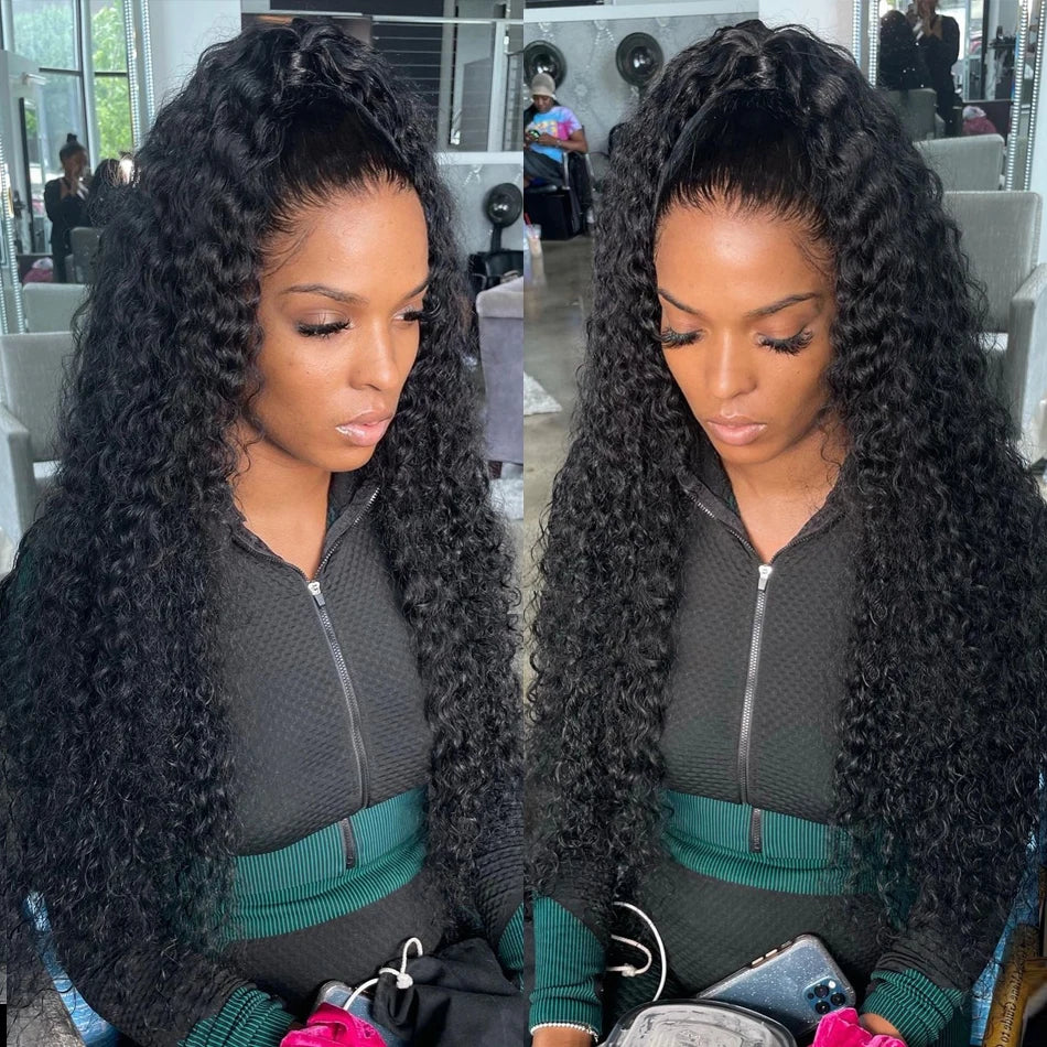 Water Wave Bundle With Closure Wet and Wavy Curly 100% Virgin Raw Jerry Curly Human Hair Bundle With Frontal Hair Extension 18A