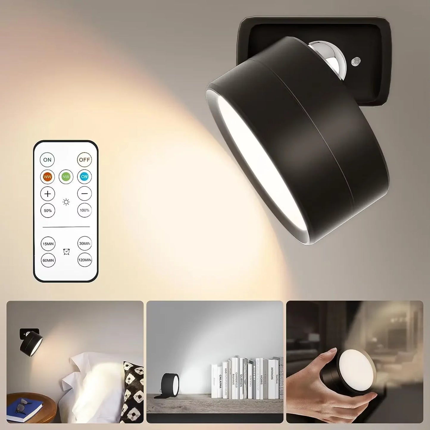 Smart LED Night Light Modern Backlit Warm for Bedroom Bathroom Hallway Kitchen Stairway Dimmable USB Rechargeable