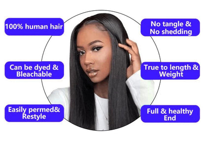 Straight Bob Wig Human Hair Color #4 Chocolate Brown HD Lace Front Wig 13x4 Lace Front Wigs Human Hair Pre Plucked 200% Density