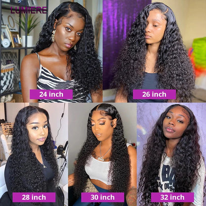 Water Wave Bundle With Closure Wet and Wavy Curly 100% Virgin Raw Jerry Curly Human Hair Bundle With Frontal Hair Extension 18A