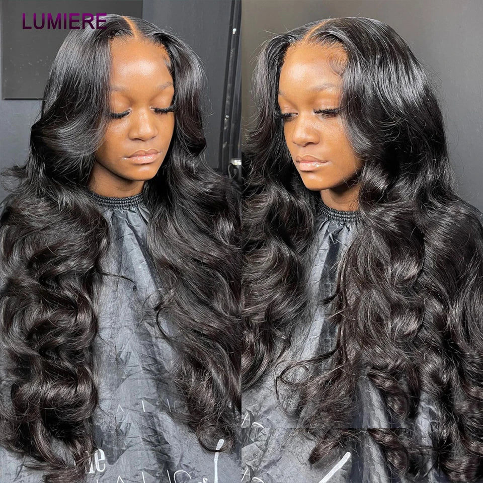 28 32" Body Wave Human Hair Bundle with Closure Frontal HD Transparent Lace Closure And Bundle 100% Virgin Human Hair Extension
